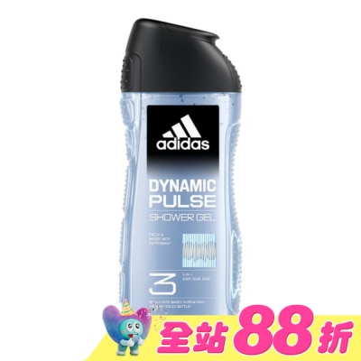 愛迪達 adidas - 愛迪達男性三合一潔顏洗髮沐浴露(超越活力) 250ml