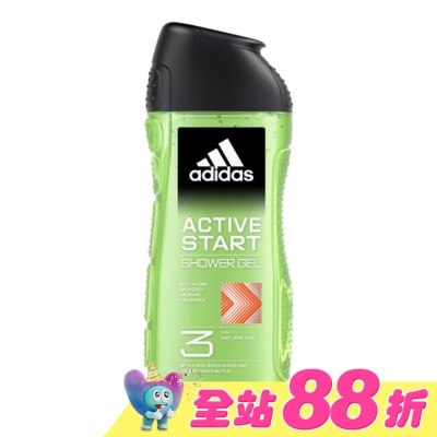 愛迪達 adidas - 愛迪達男性三合一潔顏洗髮沐浴露(能量激活) 250ml