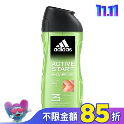愛迪達 adidas 愛迪達男性三合一潔顏洗髮沐浴露(能量激活) 250ml