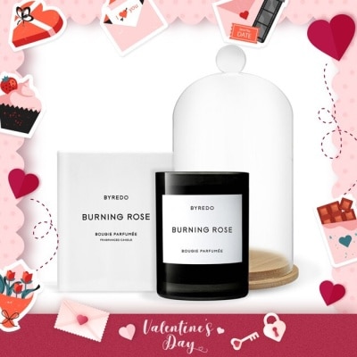 BYREDO BYREDO Burning Rose 熾火玫瑰香氛蠟燭(240g)-國際航空版+蠟燭防塵罩(10X16cm)