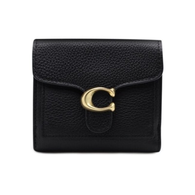 COACH COACH 女士黑色皮革短夾 #黑色