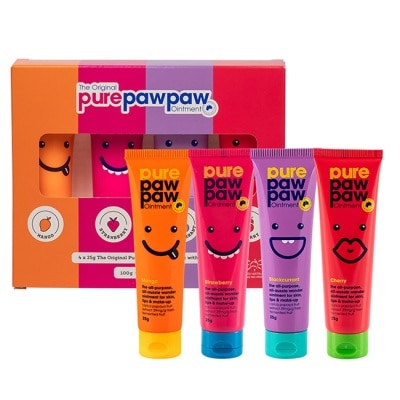 Pure Paw Paw Pure Paw Paw 澳洲神奇萬用木瓜霜精緻禮盒 尊爵限量版25g禮盒(芒果+草莓+黑醋栗+櫻桃) image