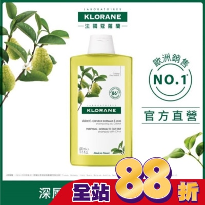 KLORANE蔻蘿蘭 蔻蘿蘭淨透輕盈洗髮精 400ml
