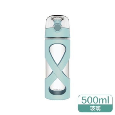 LOCK&LOCK樂扣樂扣 樂扣樂扣馬卡龍彈跳耐熱玻璃水壺/500ML/薄荷綠-箱購