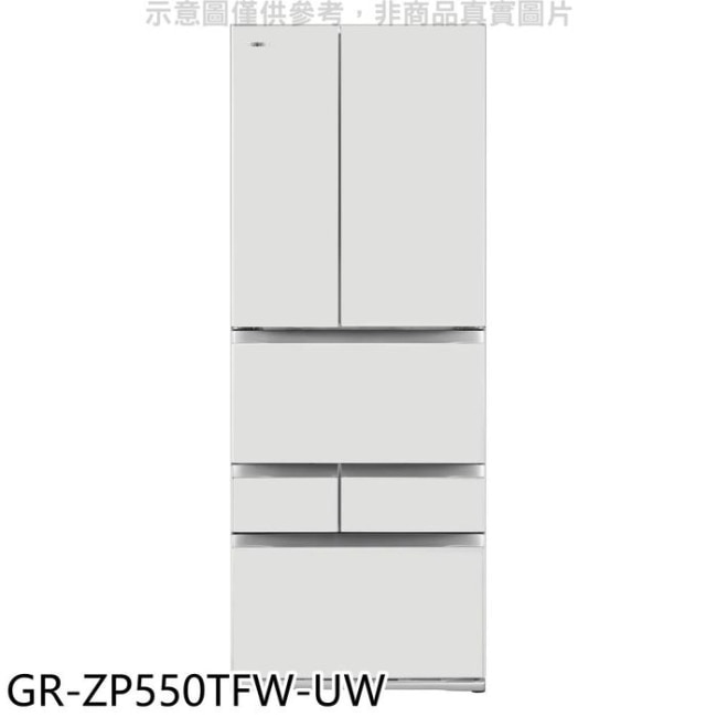 TOSHIBA東芝【GR-ZP550TFW-UW】551公升變頻六門冰箱(含標準安裝)