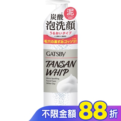 GATSBY GATSBY黑頭速淨碳酸泡洗顏(泥白)255g