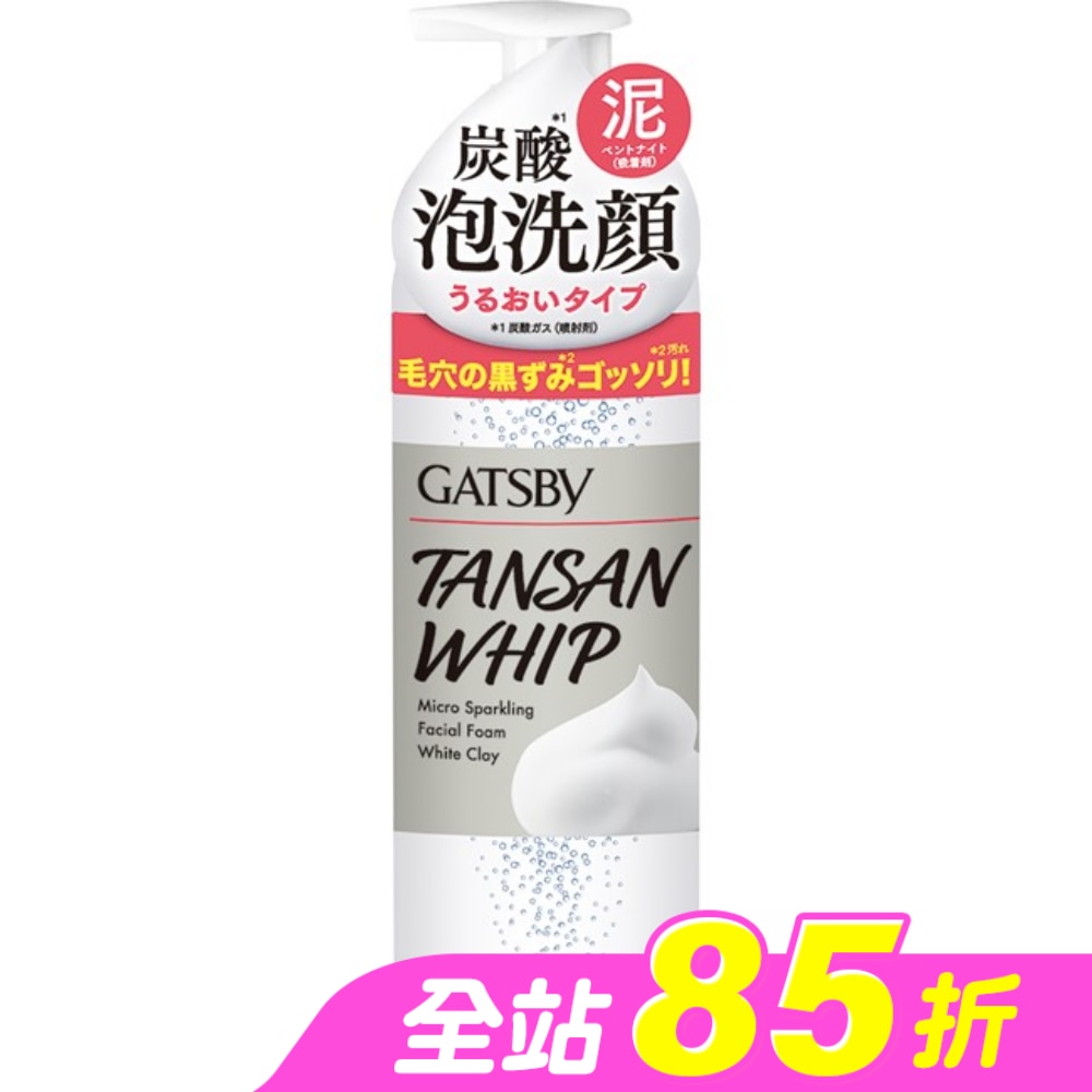 GATSBY黑頭速淨碳酸泡洗顏(泥白)255g