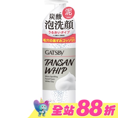 GATSBY - GATSBY黑頭速淨碳酸泡洗顏(泥白)255g