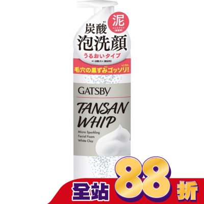 GATSBY GATSBY黑頭速淨碳酸泡洗顏(泥白)255g