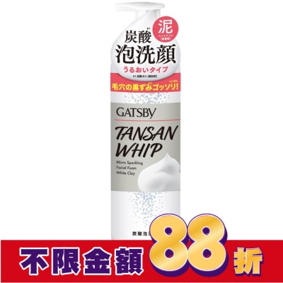 GATSBY GATSBY黑頭速淨碳酸泡洗顏(泥白)255g