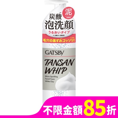 GATSBY GATSBY黑頭速淨碳酸泡洗顏(泥白)255g