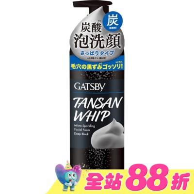 GATSBY - GATSBY黑頭速淨碳酸泡洗顏(炭黑) 255g