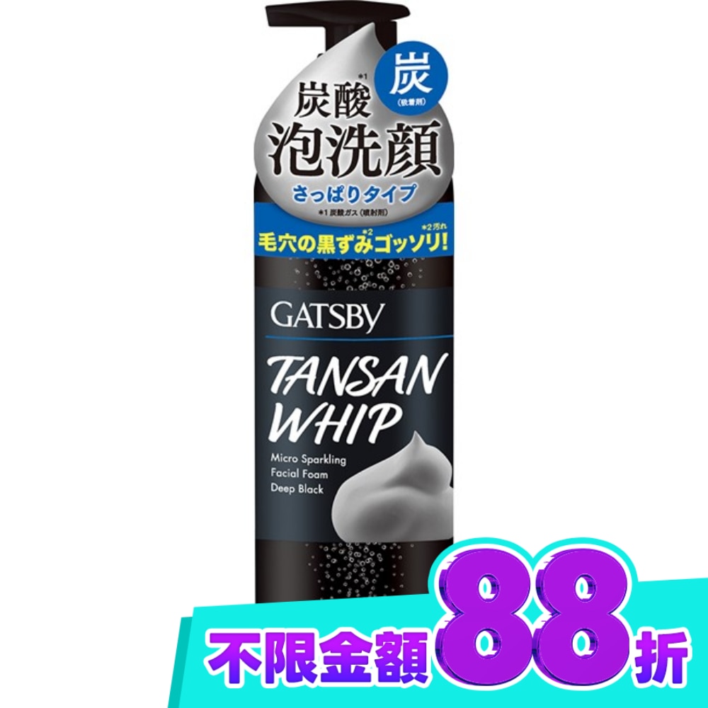 GATSBY黑頭速淨碳酸泡洗顏(炭黑) 255g image
