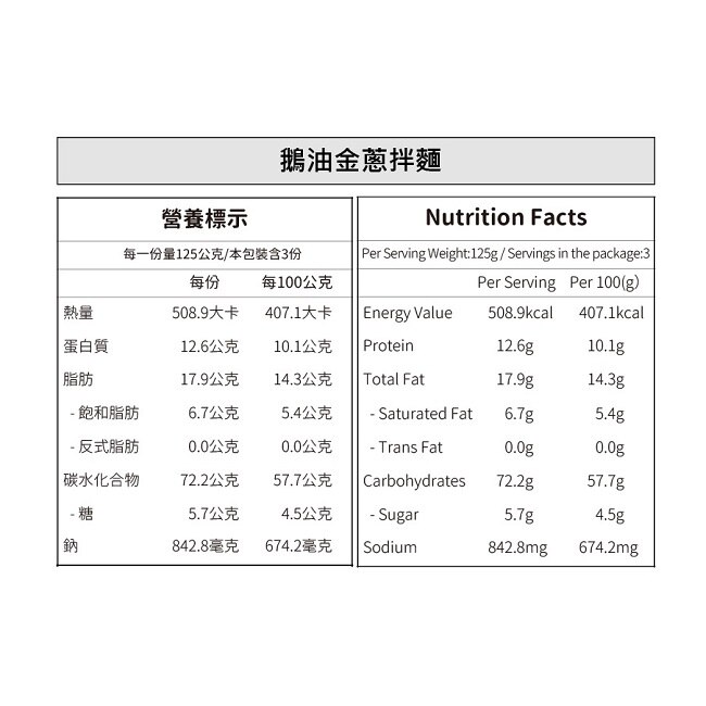 匠拌麵-鵝油金蔥(3袋組)