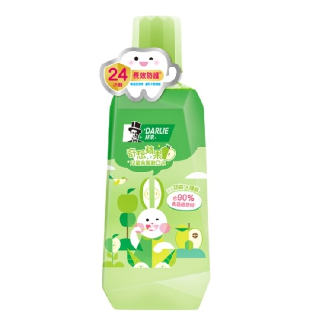 Darlie 好來 Darlie好來奇想蘋果兒童含氟漱口水(無酒精配方) 500ml