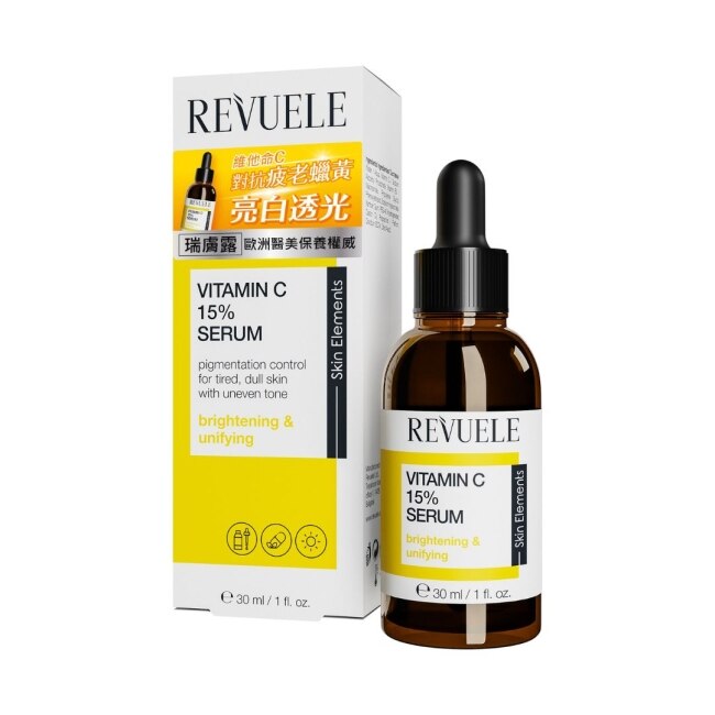 【REVUELE瑞膚露】維他命C 15%美白安瓶精華 30ml