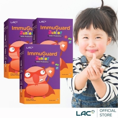 LAC 【LAC利維喜】3入組 兒童益護力果凍30包-茘枝口味(益生菌/保護力/婦幼系列)