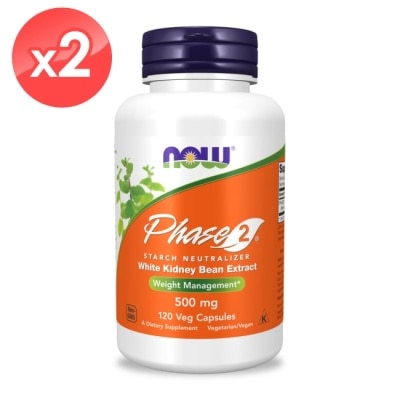 NOW 【NOW】專利型Phase 2 白腎豆膠囊2瓶組(120顆X2瓶)
