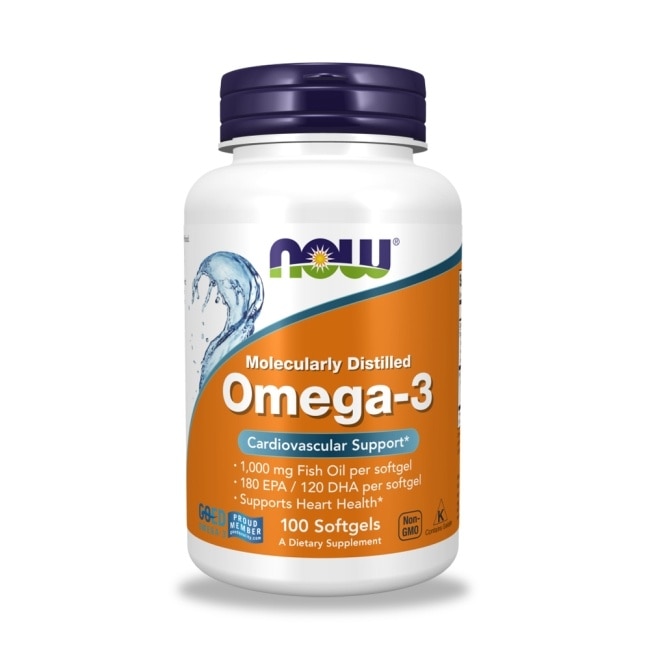 【NOW】Omega-3魚油膠囊2瓶組(100顆*2瓶)