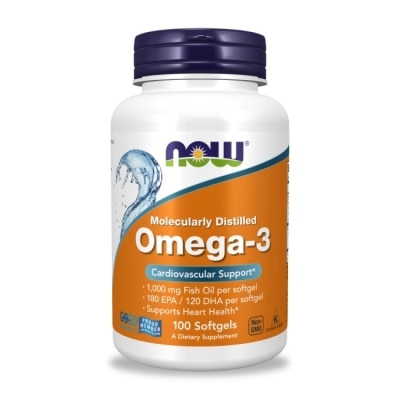 NOW 【NOW】Omega-3魚油膠囊1瓶(100顆)