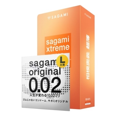 SAGAMI 相模奧義超薄乳膠保險套 15 入 + 相模元祖 0.02 大碼裝 PU 保險套 1 入