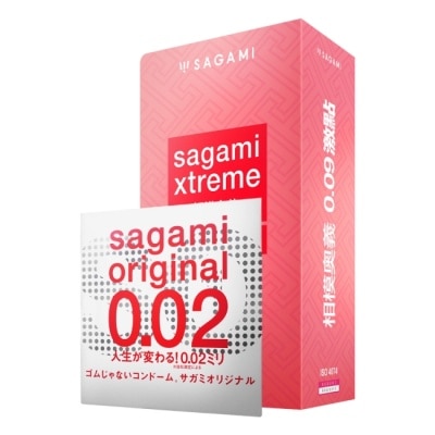 SAGAMI 相模奧義 0.09 激點乳膠保險套 15 入 + 相模元祖 0.02 標準裝 PU 保險套 1 入