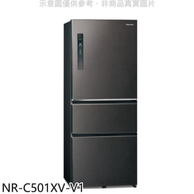 PANASONIC 國際牌 Panasonic國際牌【NR-C501XV-V1】500公升三門變頻絲紋黑冰箱(含標準安裝)