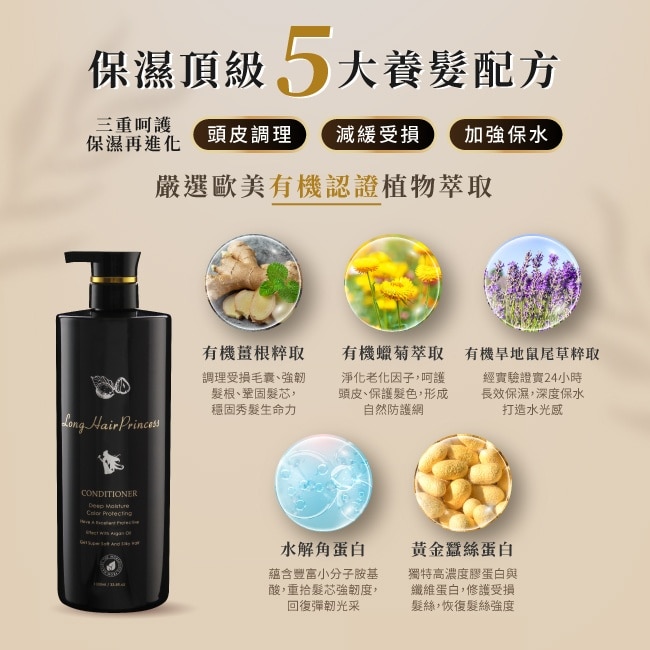 長髮公主的秘密薑根系列璨光植萃補水護髮膜1000ml image