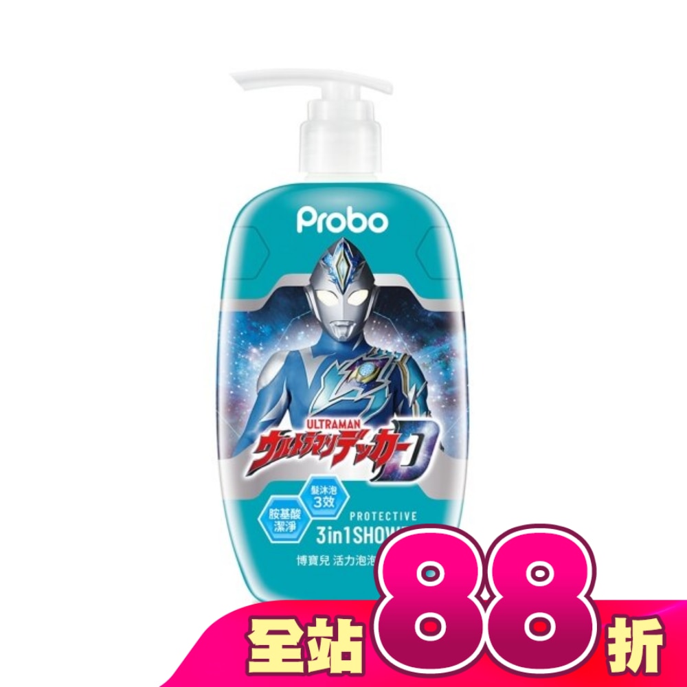 博寶兒 活力泡泡露500ml-超人力霸王