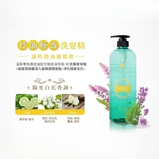 妃蒂絲系列控油輕盈洗髮精1000ml image