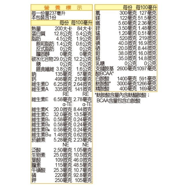 補體素優蛋白即飲配方237ml/罐-不甜 (箱購24入)