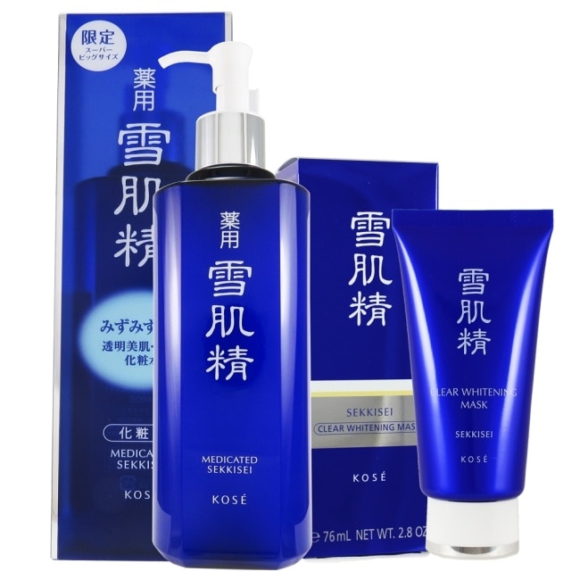 KOSE 高絲 雪肌精化妝水500ml+ 雪肌精淨白黑面膜 76ml