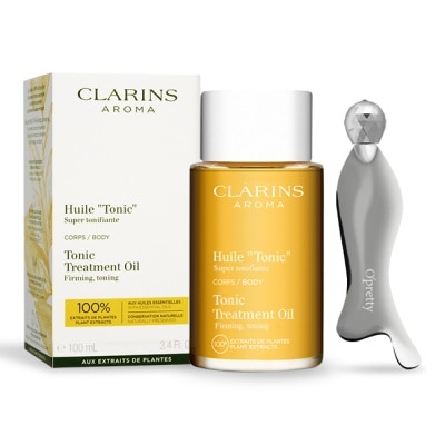 CLARINS 克蘭詩 CLARINS 克蘭詩 身體調和按摩組[護理油100ml+紓壓按摩器]-國際航空版