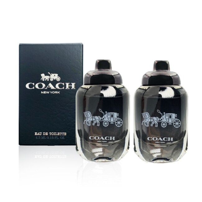 COACH 時尚經典男性淡香水 4.5ml(小香隨身瓶) 二入組
