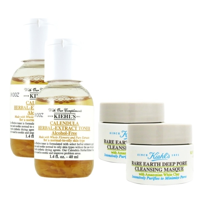KIEHL，S 金盞花化妝水40mlx2+白泥面膜14mlx2(公司貨)