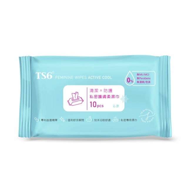 TS6私密護膚柔濕巾 沁涼(2包入) image