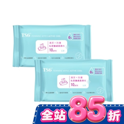 TS6 - TS6私密護膚柔濕巾-沁涼(2包入) image