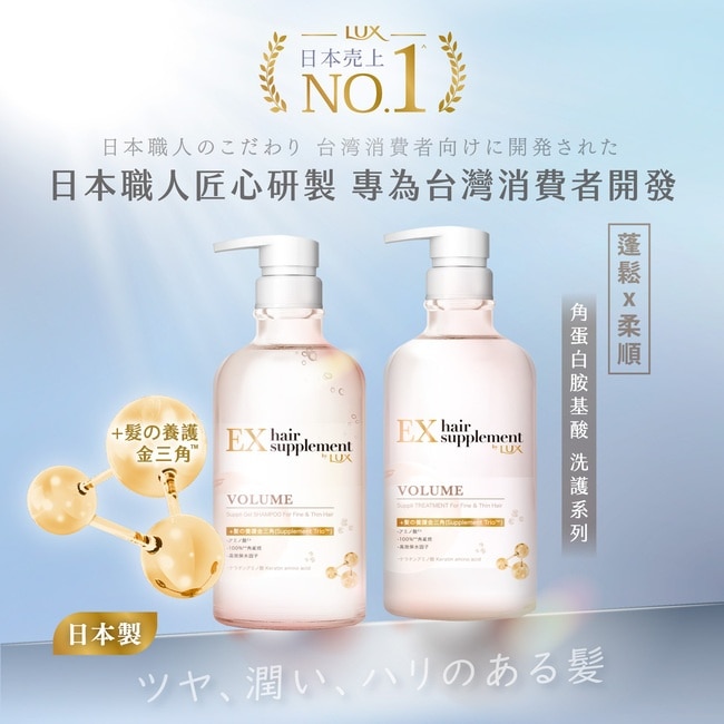 麗仕髮的補給角蛋白胺基酸蓬鬆洗髮精Y23 450G