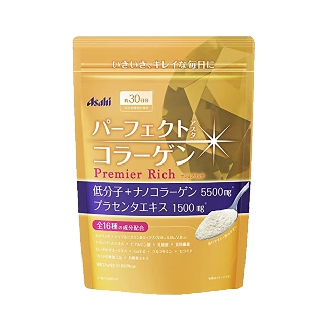 Asahi 朝日 神經醯胺膠原蛋白+玻尿酸Q10粉黃金尊爵228g 買一送一 image