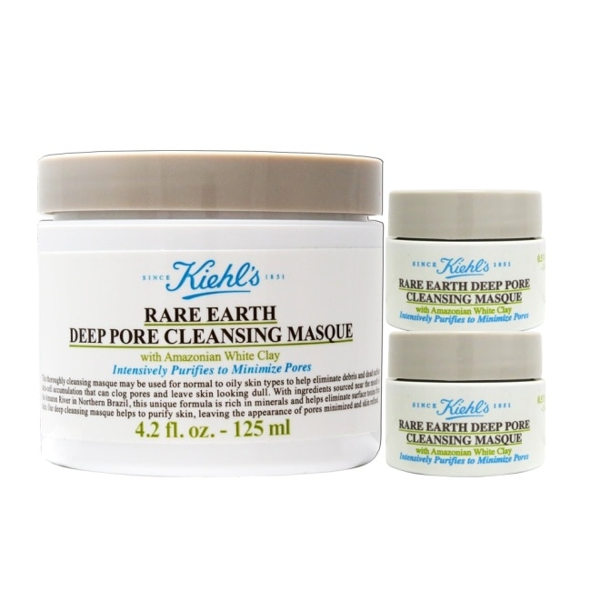 KIEHL，S亞馬遜白泥淨緻毛孔面膜 125ml(國際航空版)+14mlx2