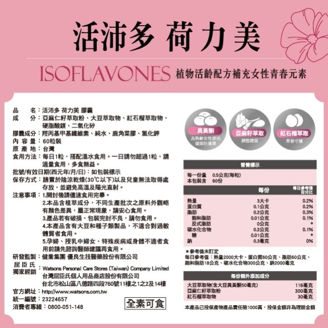 活沛多 荷力美膠囊60粒