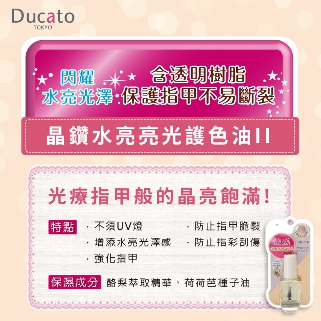 DUCATO晶鑽水亮亮光護色油II/7ml