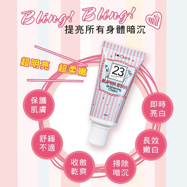 St.Clare聖克萊爾 一抹溜溜毛髮順理霜60mlx2+腋下嫩白霜30ml