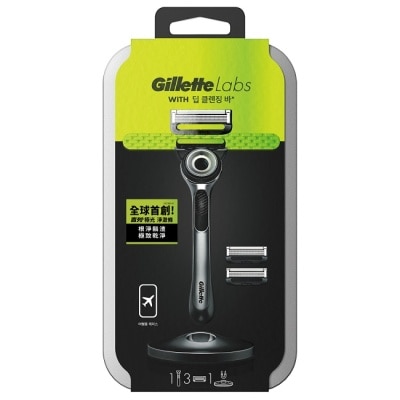 GILLETTE 吉列 Labs 極光系列刮鬍刀 1刀架3刀頭 旅行盒組