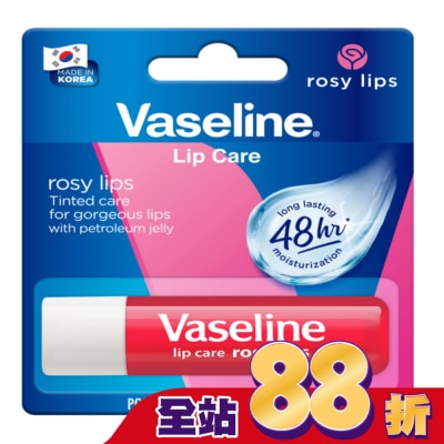 Vaseline 凡士林 - 凡士林玫瑰潤澤護唇膏 4.8g