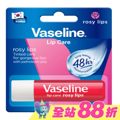 Vaseline 凡士林 - 凡士林玫瑰潤澤護唇膏 4.8g