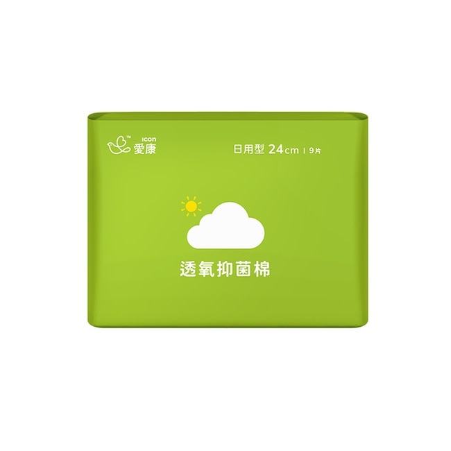 愛康透氧抑菌棉 日用型 24cm9片