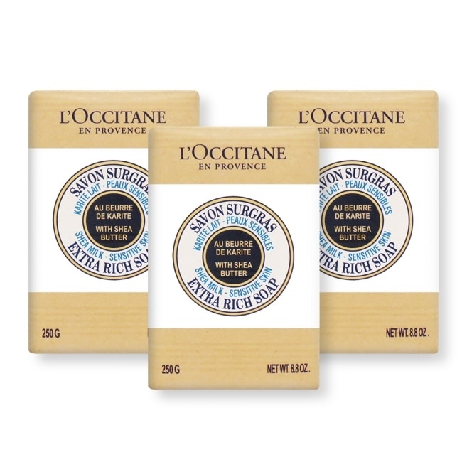 L’OCCITANE 歐舒丹 乳油木牛奶皂(250g)X3-專櫃公司貨