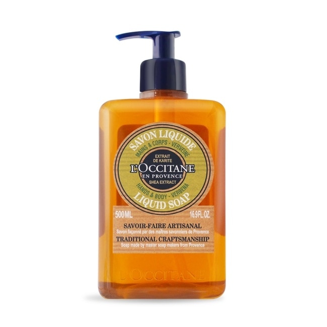 L’OCCITANE 歐舒丹 乳油木馬鞭草潔手沐浴液式皂(500ml)-國際航空版