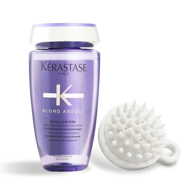 KERASTASE 卡詩 燦金絕色髮浴-保濕型(250ml)-贈頭皮按摩梳-國際航空版